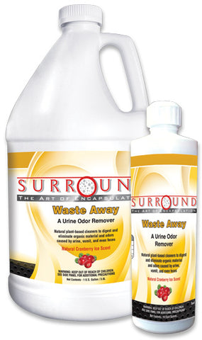 Surround Waste Away – enzymatic cleaner & deodorizer for Urine odor removal, Cranberry Ice scent